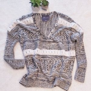 Paper Crane Laced V-neck Sweater